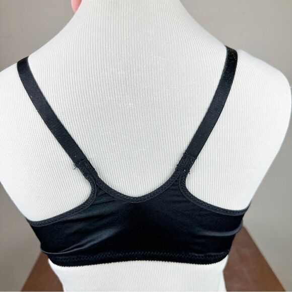 Victorias Secret Second Skin Vintage 90S Black Satin Push Up Bra 34C - Picture 5 of 10